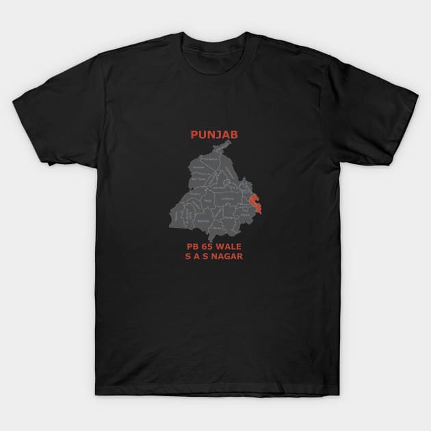 Punjab 65 SAS NAGAR T-Shirt by Lazy Dad Creations